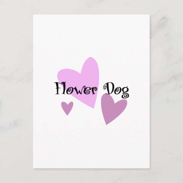 Blume Hund Postkarte (Vorderseite)