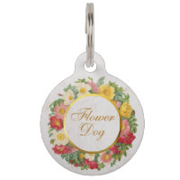 Blume Hund Rose Schreib-Script-Imitats GoldWedding