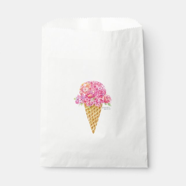 Blume Ice Creme Cone Gefälligkeitsflaggen Geschenktütchen (Vorderseite)