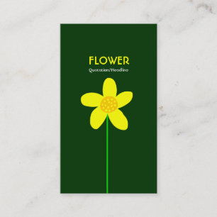 Blume II für langes Stechen - Dunkelgrün Visitenkarte