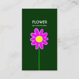Blume III für langes Stechen - Dunkelgrün Visitenkarte