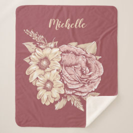 Blume Illustration individuelle Name Decken