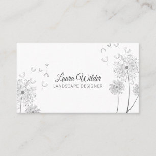 Blume Illustration Landscaping Business Card Visitenkarte