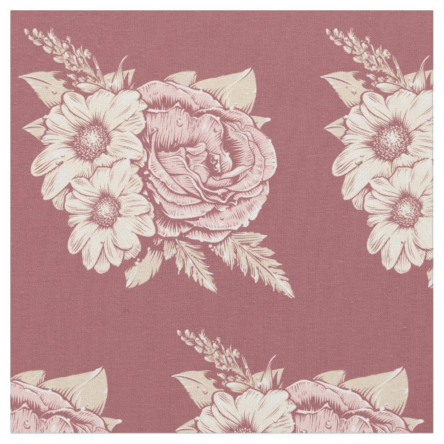 Blume Illustration Stoff (Nahaufnahme)