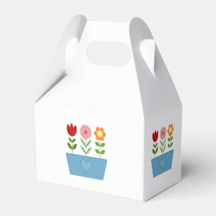 Blume-Illustrationen in einer Leinwand für das bla Geschenkschachtel