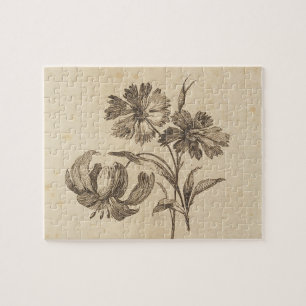 Blume-Illustrationspuzzle Puzzle