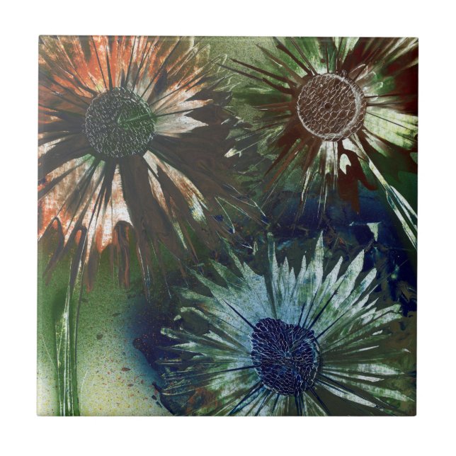 Blume im Blut Fliese (Vorderseite)