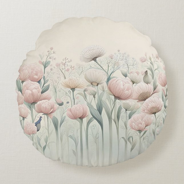 Blume im Blut Rundes Kissen (Vorderseite)