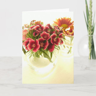 Blume im Café Karte