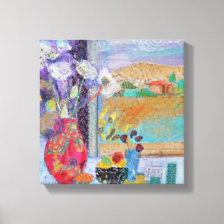 Blume im Fenster 2014 Leinwanddruck