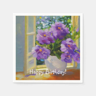 Blume im Fenster Serviette