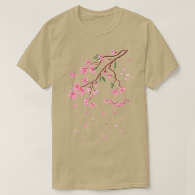 Blume im Frühjahr Sakura Kirschblossom T-Shirt (Design vorne)
