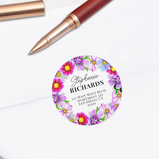 Blume im Frühling Wasserfarbe Umschlag Aufkleber (Von Creator hochgeladen)