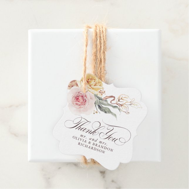 Blume im Garten Elegant Vielen Dank Geschenkanhänger (Beispiel)