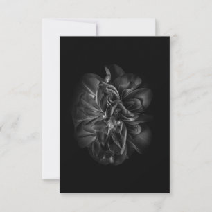 Blume im Garten in Schwarz und Weiß 67 Dankeskarte