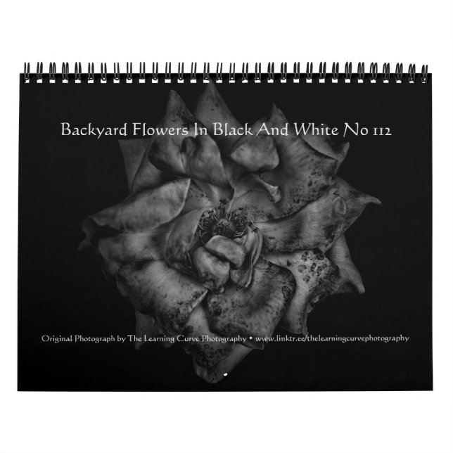 Blume im Garten in Schwarz und Weiß Nr. 112 Kalender (Titelbild)