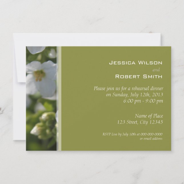 Blume im Garten mit frischen Proben Einladung (Vorderseite)