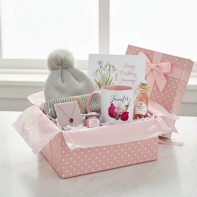 Blume im Geburtsmonat - Januar personalisiert Tasse (Von Creator hochgeladen)