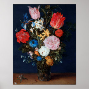 Blume im Glass Vessel, Jan Brueghel, der Ältere Poster