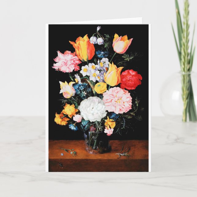Blume im Glass Vessel, Jan Brueghel, der Jüngere Karte (Vorderseite)