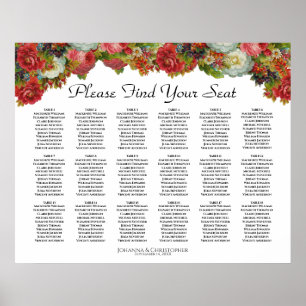 Blume im Herbst 18 Tabelle Hochzeitssatellitenüber Poster