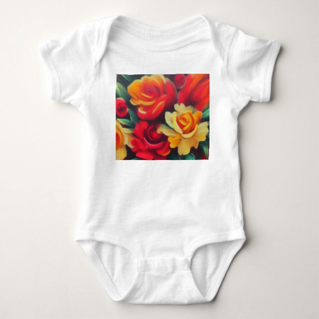 Blume im Herbst Baby Strampler (Vorderseite)