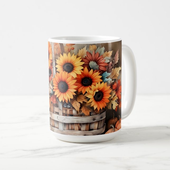 Blume im Herbst Kaffeetasse (VorderseiteRechts)