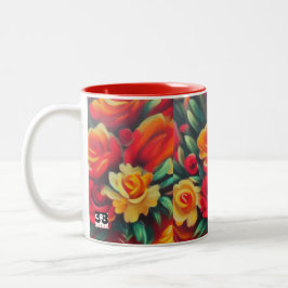 Blume im Herbst Zweifarbige Tasse