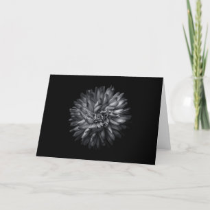 Blume im Hintergrund in Schwarz und Weiß 20 Feiertagskarte
