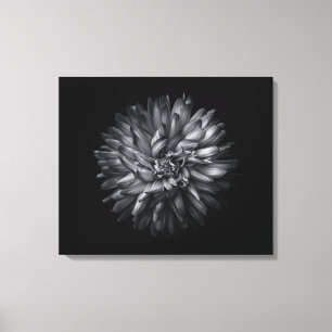 Blume im Hintergrund in Schwarz und Weiß 20 Leinwanddruck