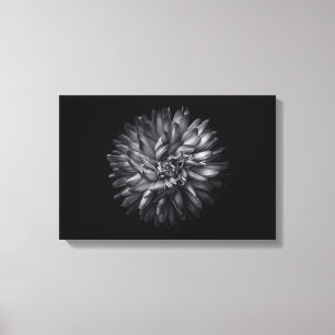 Blume im Hintergrund in Schwarz und Weiß 20 Leinwanddruck