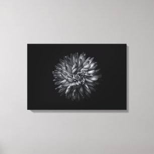 Blume im Hintergrund in Schwarz und Weiß 20 Leinwanddruck