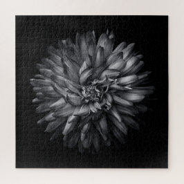 Blume im Hintergrund in Schwarz und Weiß 20 Puzzle