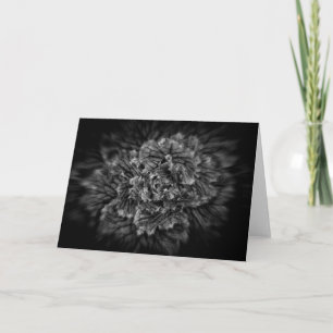 Blume im Hintergrund in Schwarz und Weiß Nr. 42 Karte