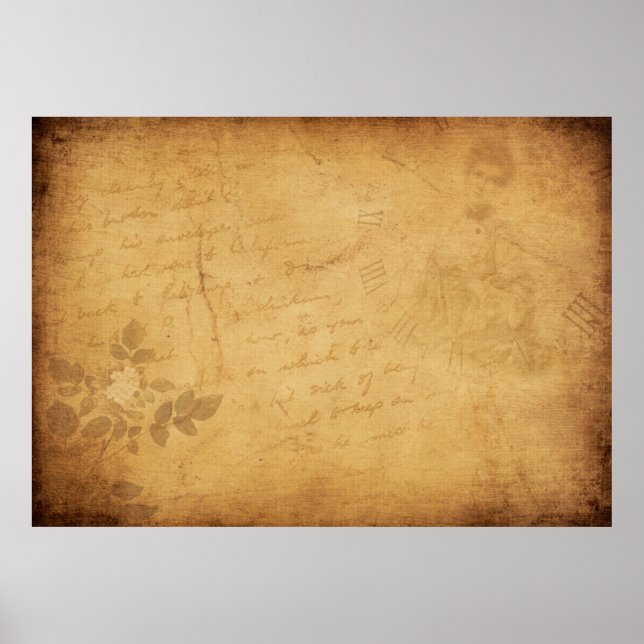 Blume im Hintergrund Poster (Vorne)