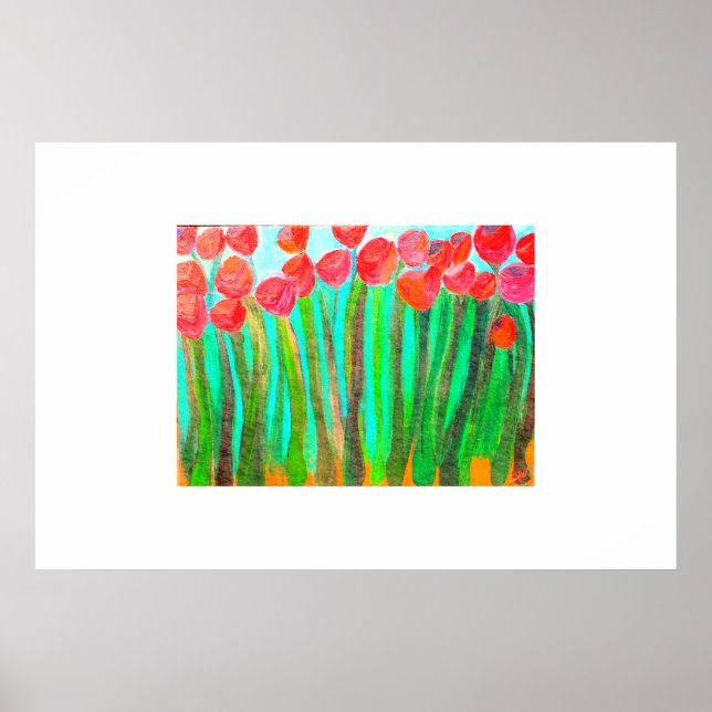 Blume im hohen Gras Poster (Vorne)