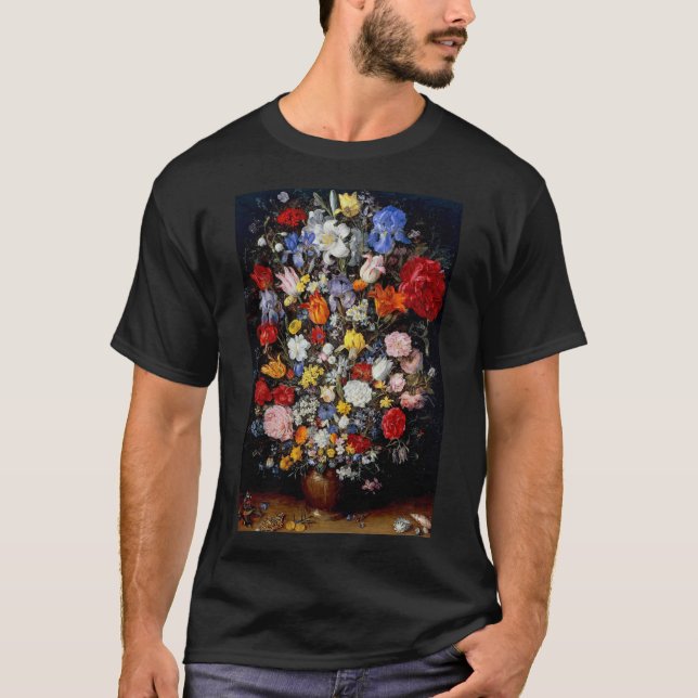Blume im Holzschiff, Jan Brueghel der Ältere T-Shirt (Vorderseite)