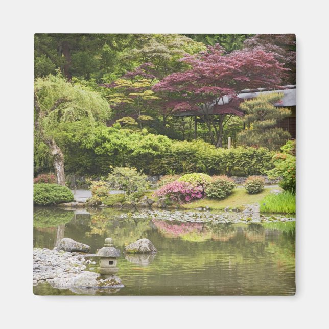 Blume im japanischen Garten, Magnet (Vorne)