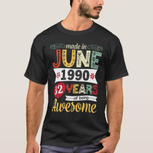 Blume im Juni 1990 glücklich 32 Jahre ihres Lebens T-Shirt