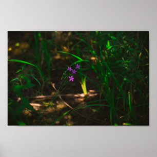 Blume im Lila Wasserwald Fern Poster