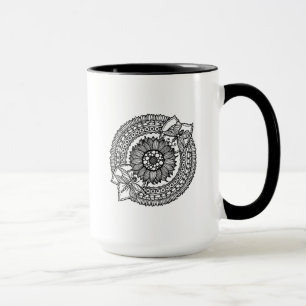 Blume im Mandala Tasse