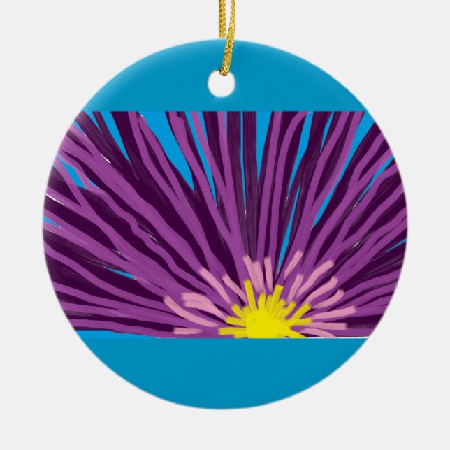 Blume im Öl Keramikornament (Vorne)
