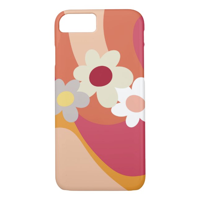 Blume im Retrostil Case-Mate iPhone Hülle (Rückseite)
