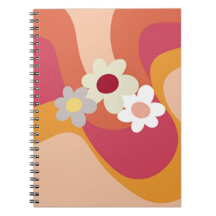 Blume im Retrostil Notizblock