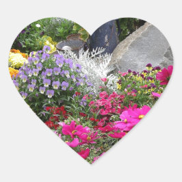 Blume im Skagway Park, Alaska Herz-Aufkleber