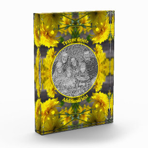 Blume im Sonnenschein Personalisiert hinzufügen Fotoblock