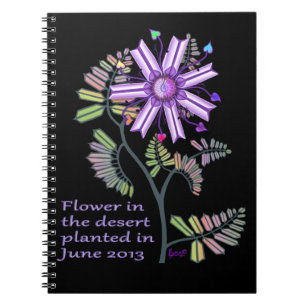 Blume im Spiral-Foto-Notebook Notizblock