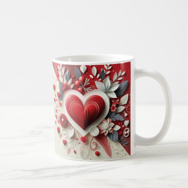 Blume im Stich lassen Valentinstag gestalten Kaffeetasse (Rechts)
