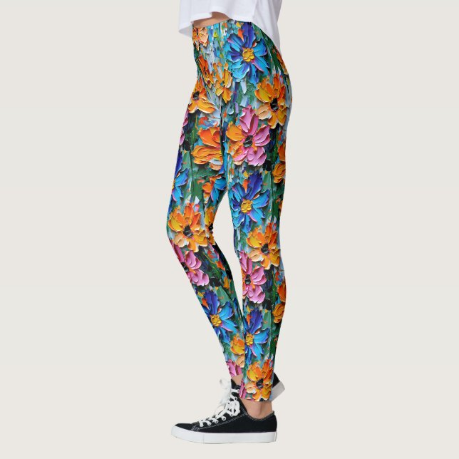 Blume im Stildach von Impasto Leggings (Links)