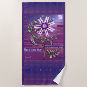 Blume im Strandtuch der Wüste